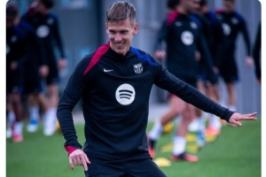 manbetx-巴萨官方：奥尔莫伤愈复出，已可以上场